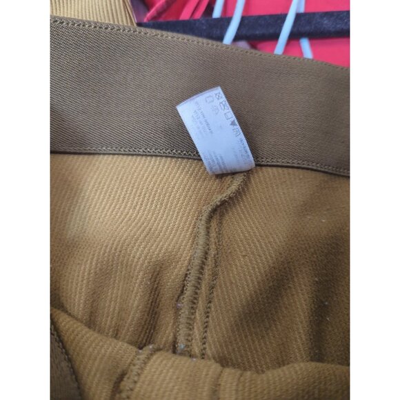 American Apparel Women's Classic Riding Pant Camel Ribbed High Waist SMALL - Picture 2 of 6